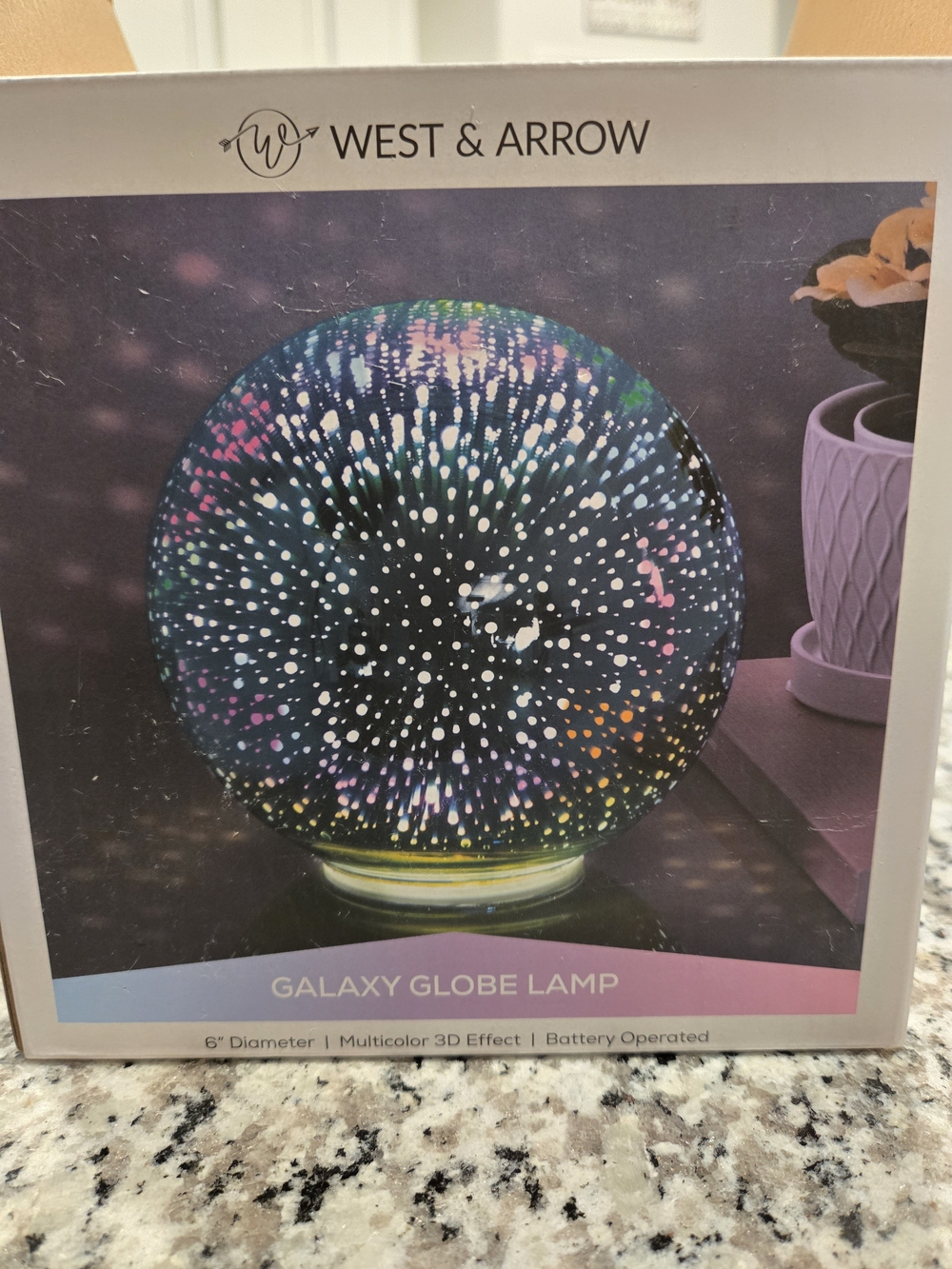 West & Arrow Galaxy Globe Lamp - Multicolor